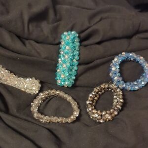 Elegant Crystal Beaded Bracelets Set